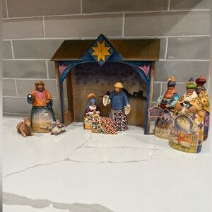 Jim Shore Heartwood Creek Full Size 2004 Nativity Set  with Original Boxes